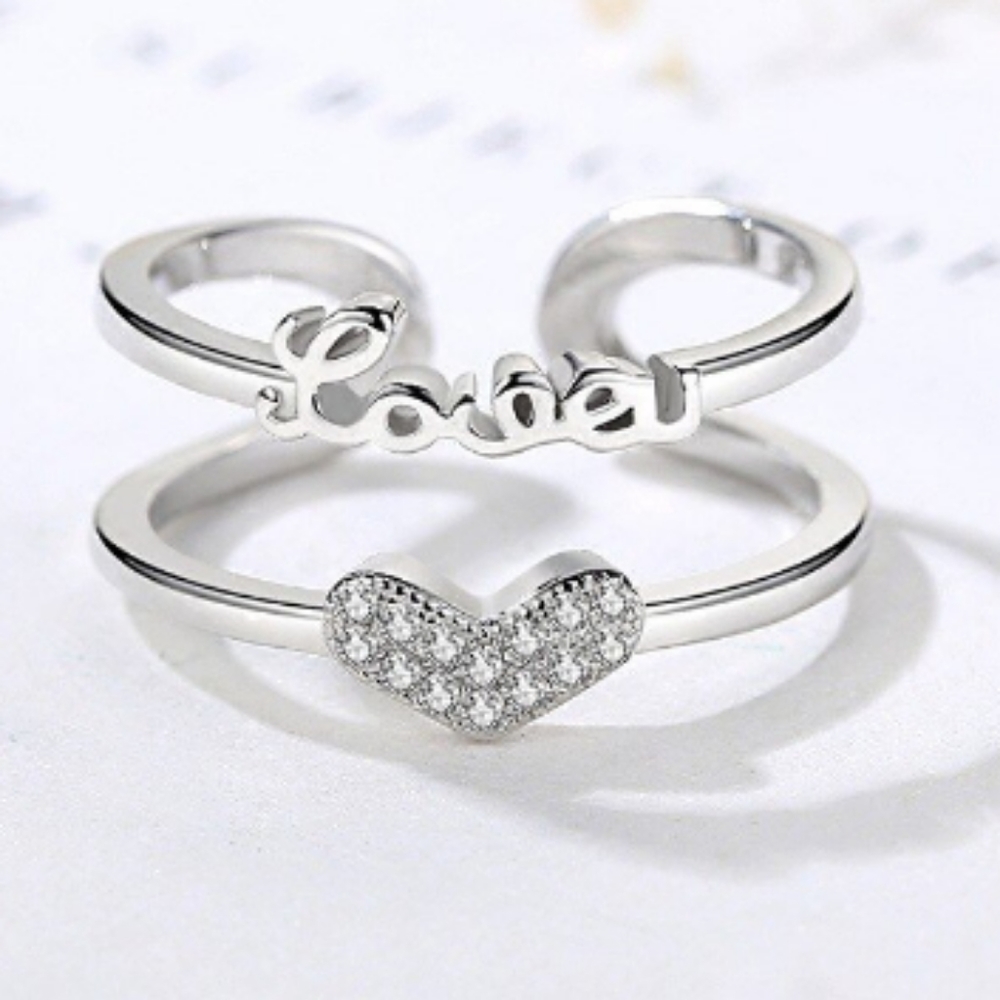 Double Layer Heart/Love Ring